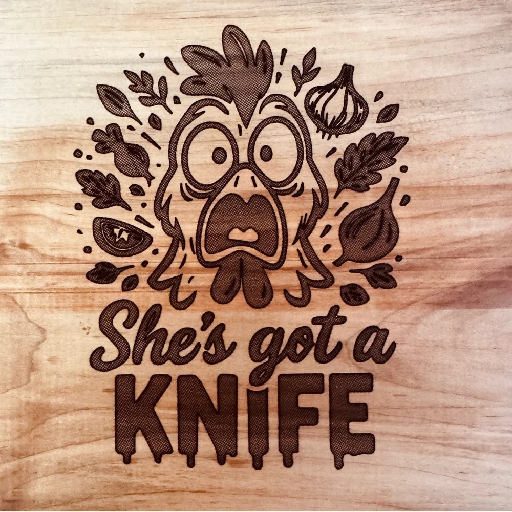 Knife Wooden Cutting Board